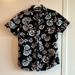Denim & Flower Ricky Singh Short Sleeved Button Down , Size S